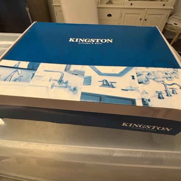 Kingston Brass polished nickel bathroom faucet wide spread - Picture 10 of 11